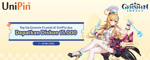 [Genshin Impact] Dapatkan Diskon 15.000 dengan Top Up Genesis Crystal di UniPin